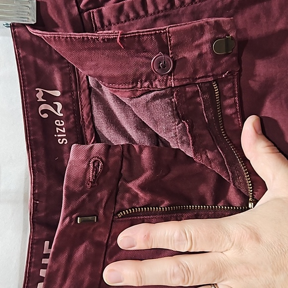 J.Crew, Sammie, Pants Sz 27, Cotton, Slacks, Dress Casual,Burgundy, Maroon - Picture 5 of 14
